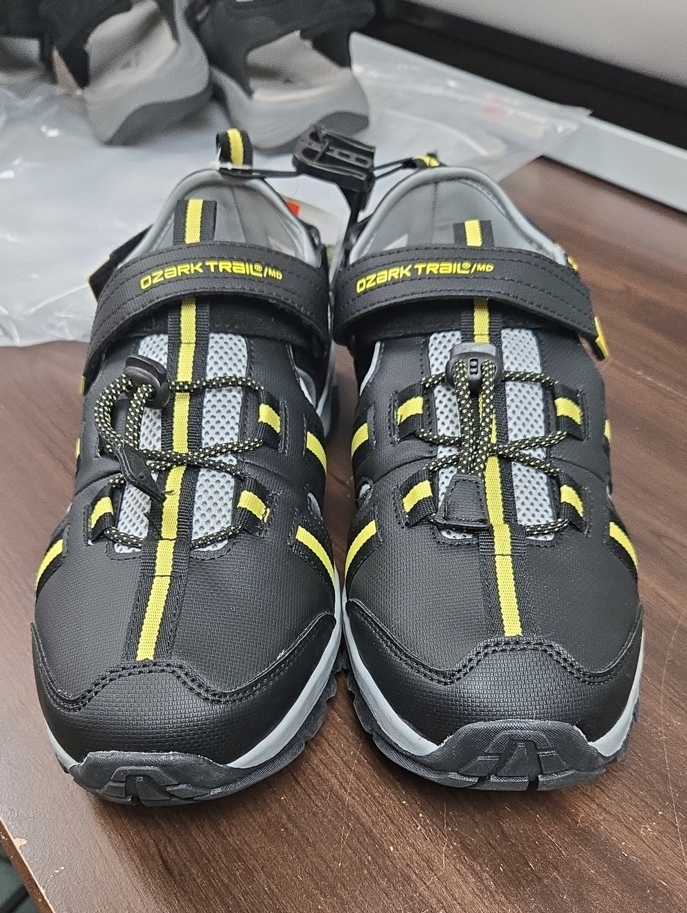 Ozark Trail Size 11 Black Grey Yellow Summer Sneaker Sandal